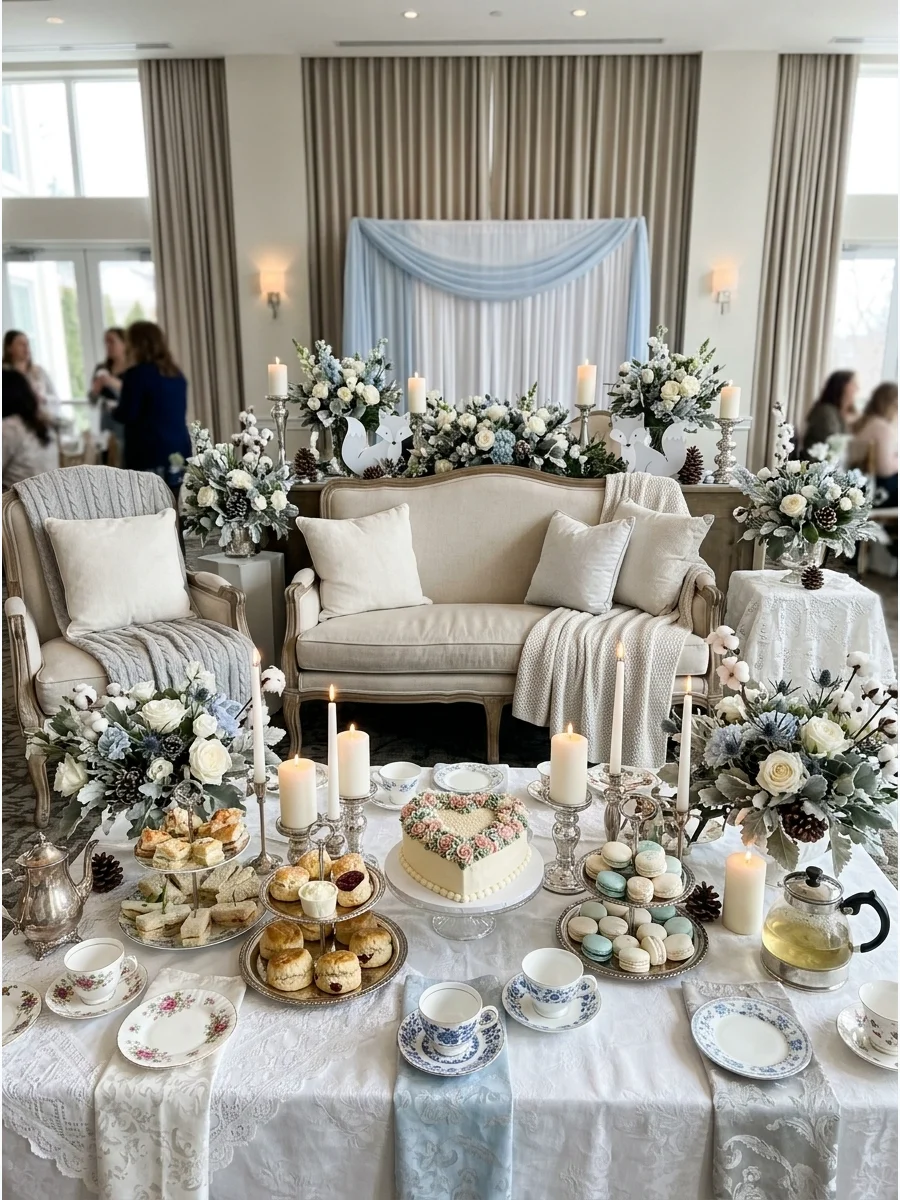 Cozy Theme January Baby Shower Themes