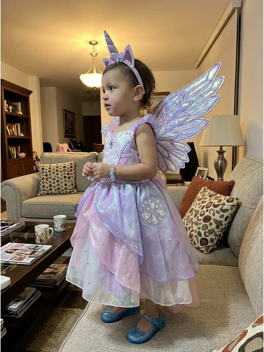 Crystal Princess Costume. Reimagine your favorite pony as a sparkling Crystal Empire princess. Use an iridescent dress, rhinestone cutie mark, glittery wings, and translucent acces