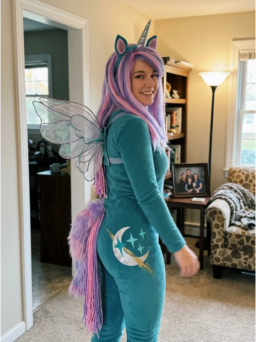 Original Custom Pony Costume. Invent your own My Little Pony character instead of copying an existing one. Select a unique color palette, create a personalized cutie mark, and add