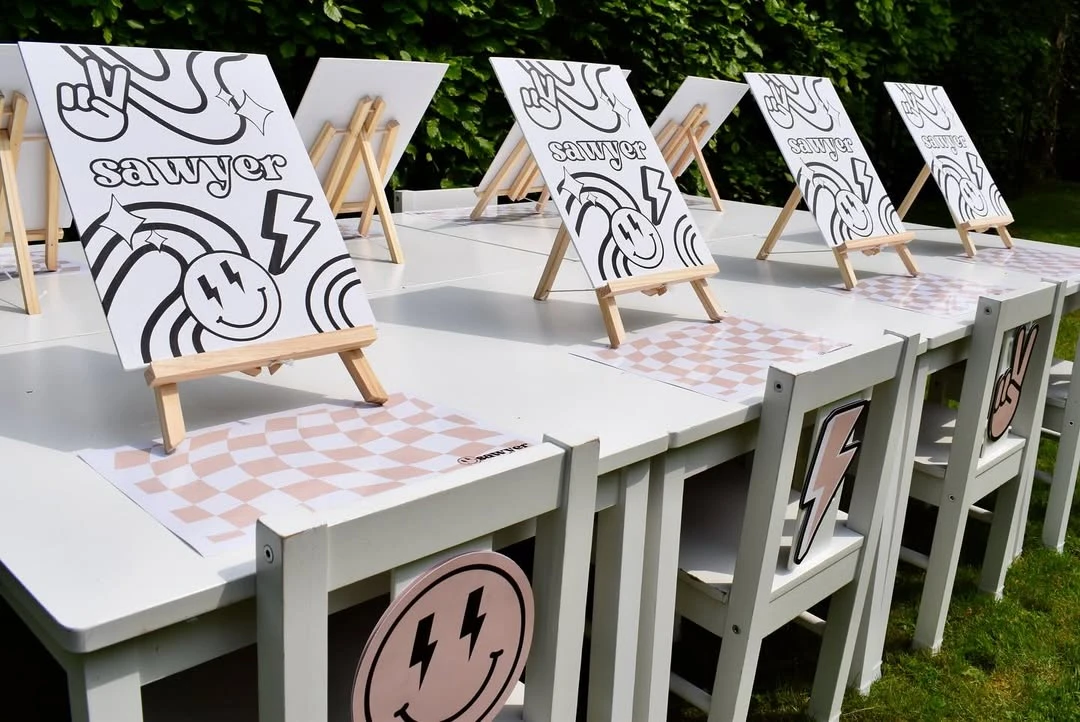 Personalized Art Station Seating one happy dude birthday
