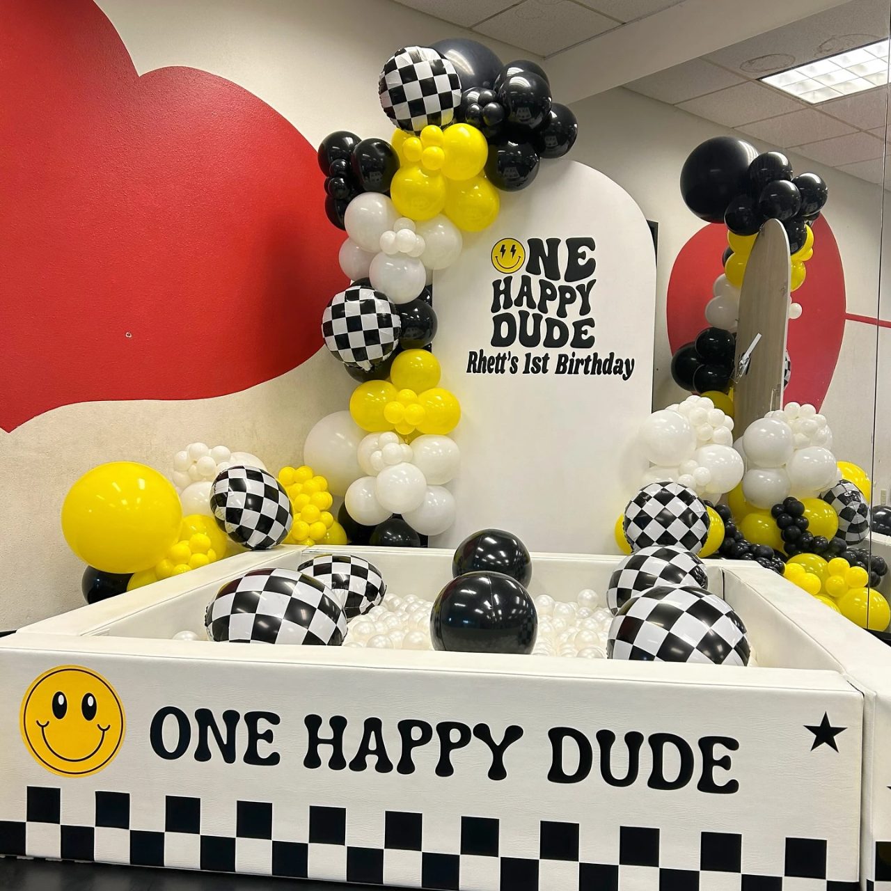 Branded Ball Pit Station one happy dude birthday