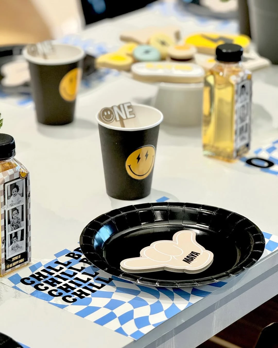 Custom Graphic Place Settings one happy dude birthday