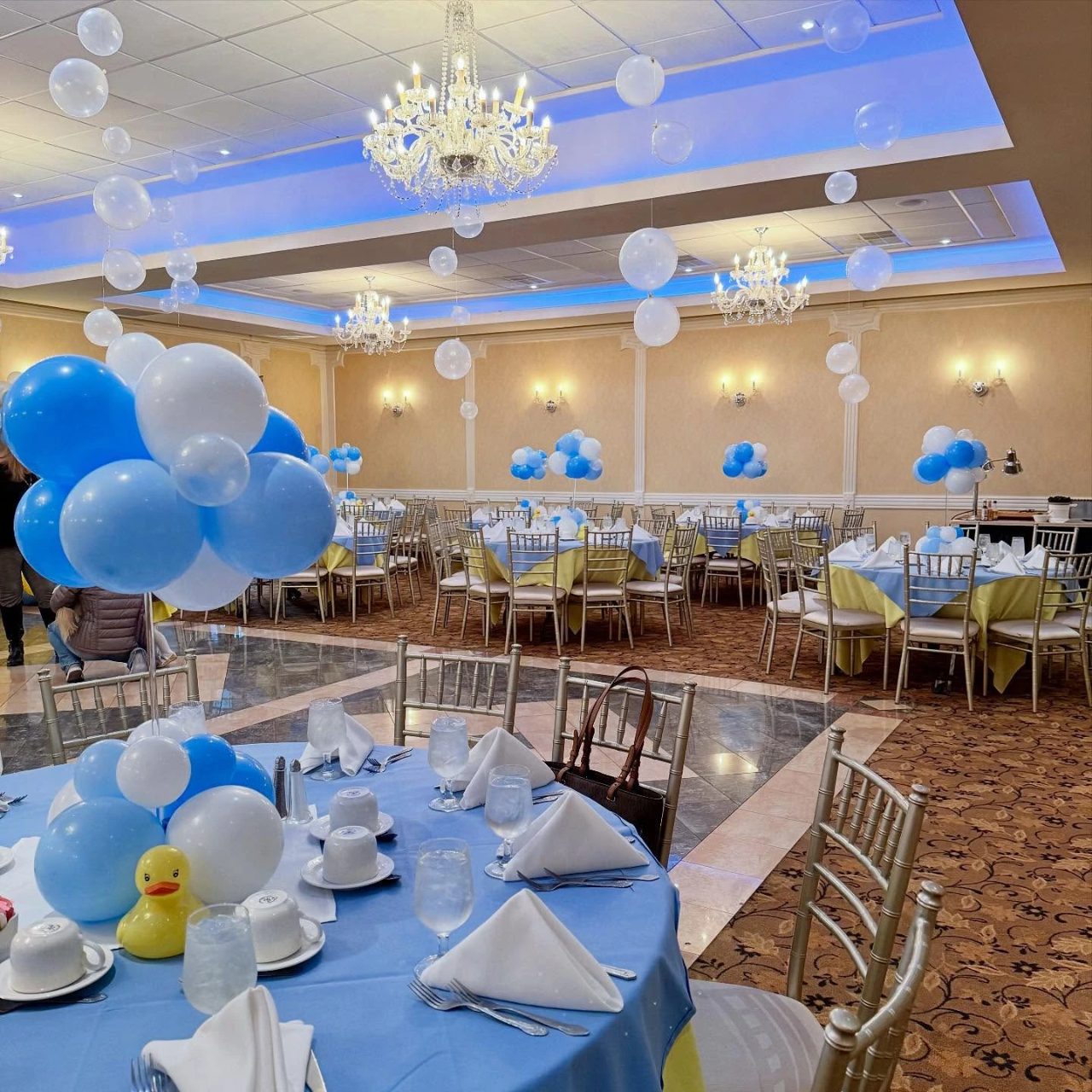 Floating Bubble Decor one lucky duck birthday party