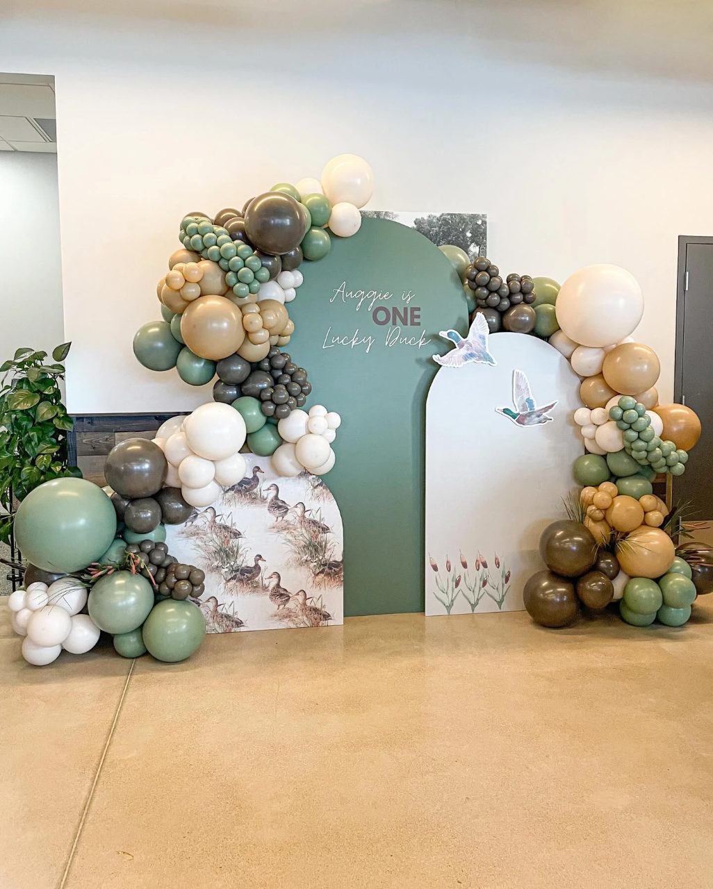 Staggered Pond Panels one lucky duck birthday party