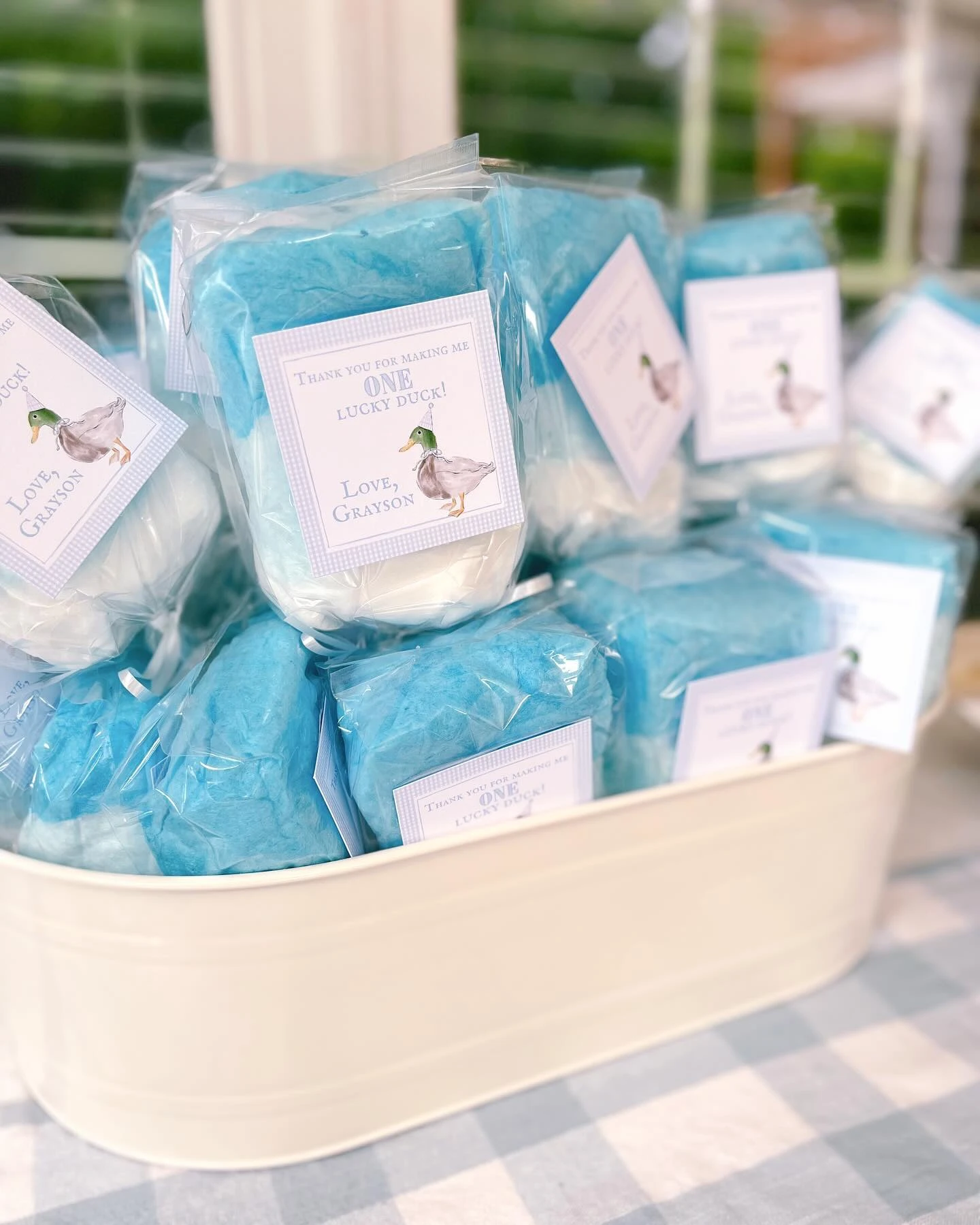 Cotton Candy Pond Bubbles one lucky duck birthday party