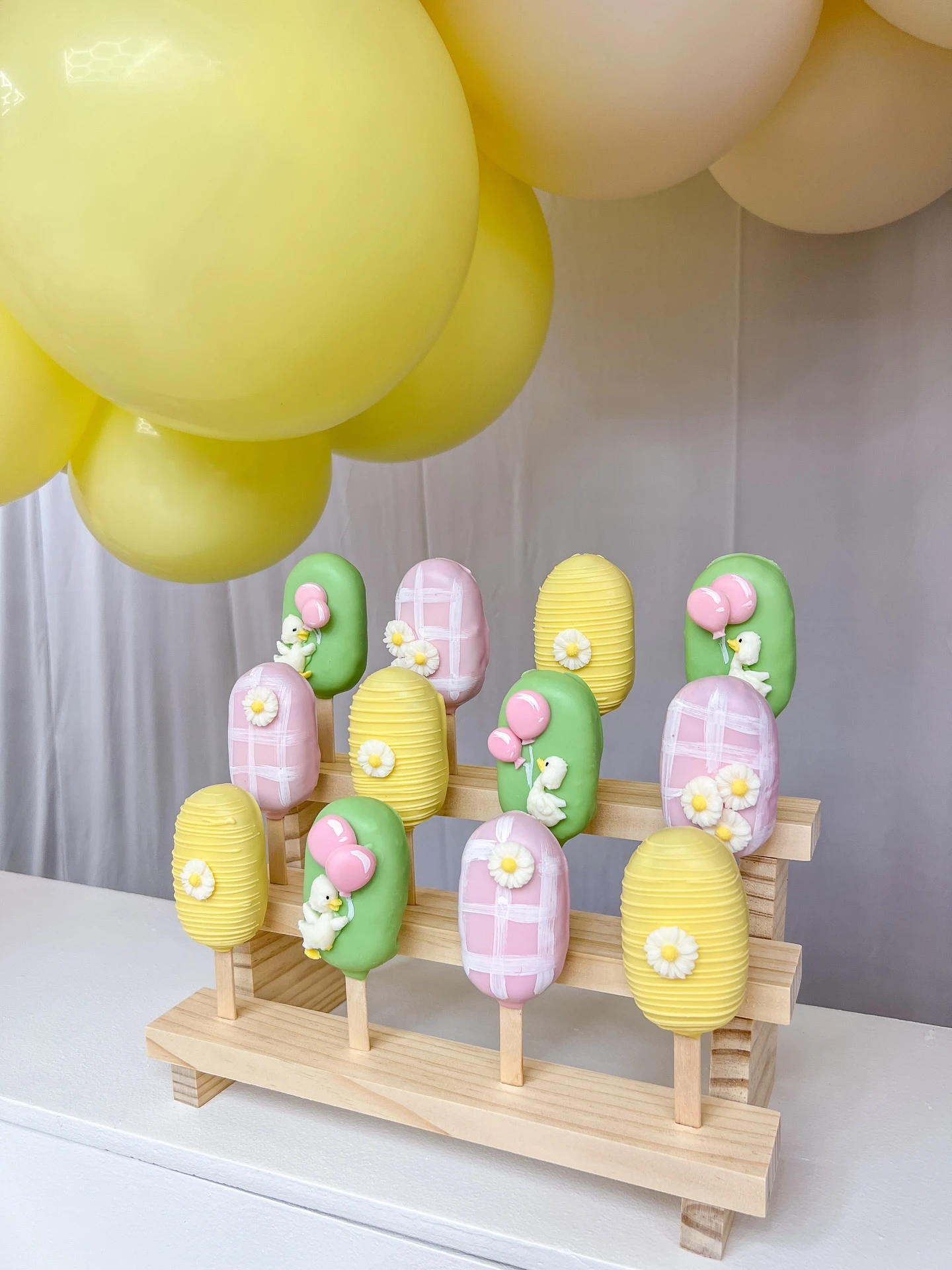 Gingham Goose Handheld Treats one silly goose birthday
