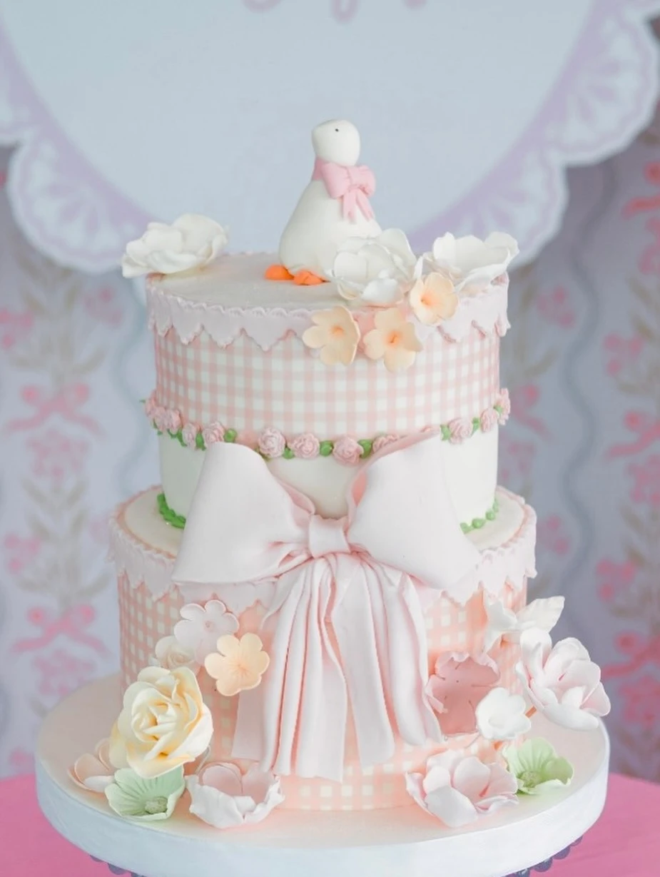 Vintage Gingham Tiered Display one silly goose birthday
