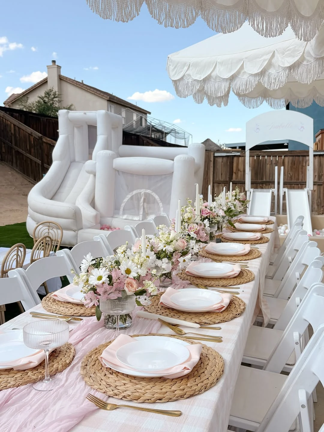 Daisy and Gingham Tablescapes one silly goose birthday