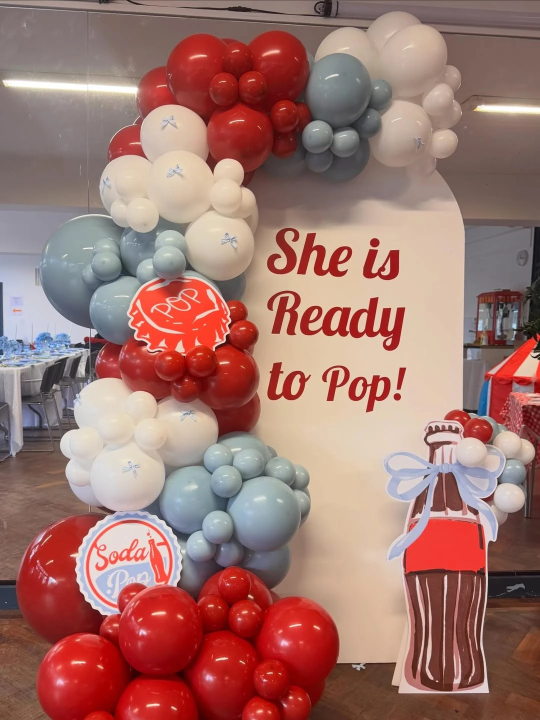 Retro Soda Pop Signage she s ready to pop baby shower