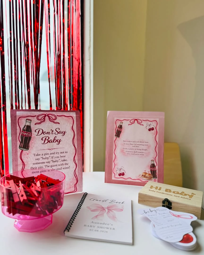 Interactive Game Stations she s ready to pop baby shower