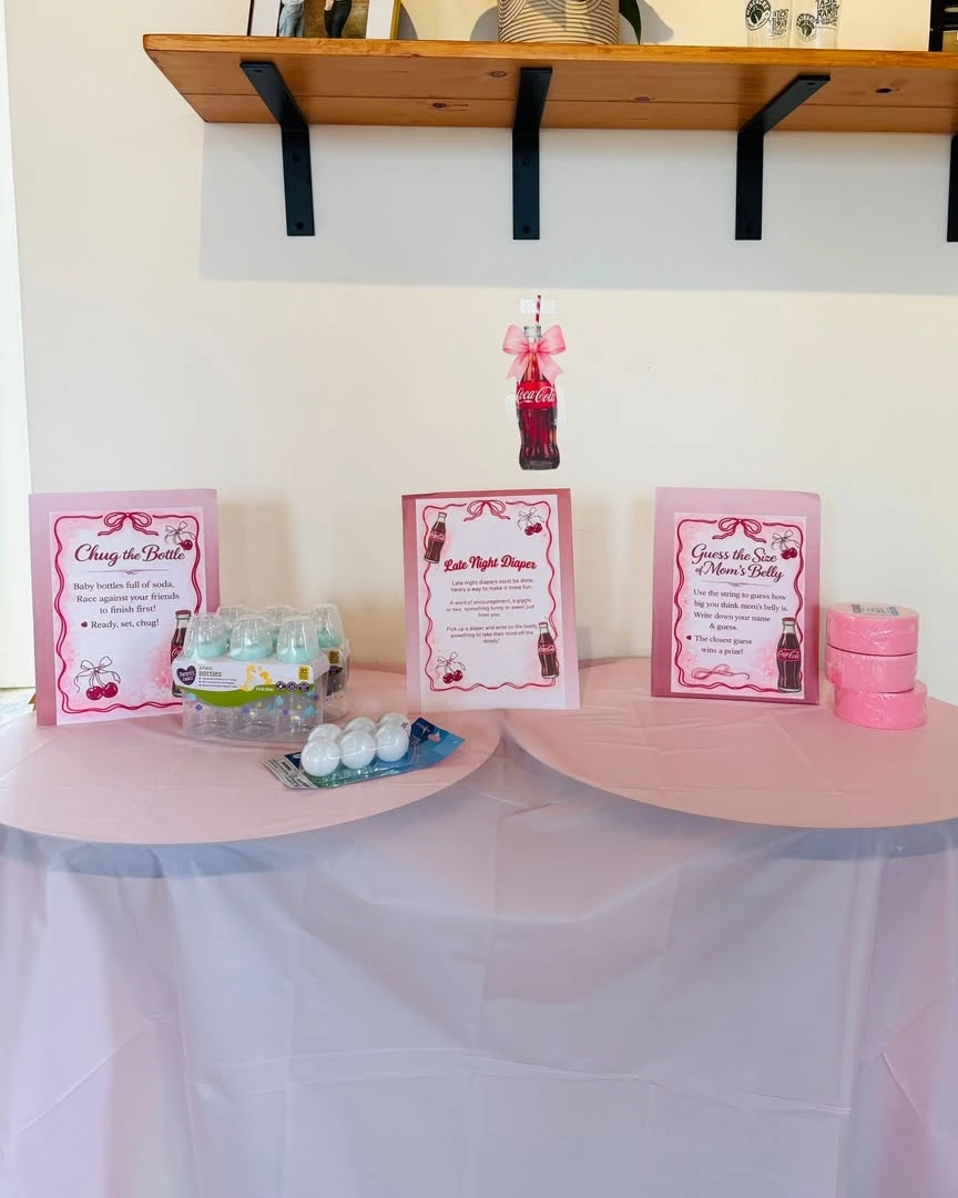 Interactive Game Stations she s ready to pop baby shower