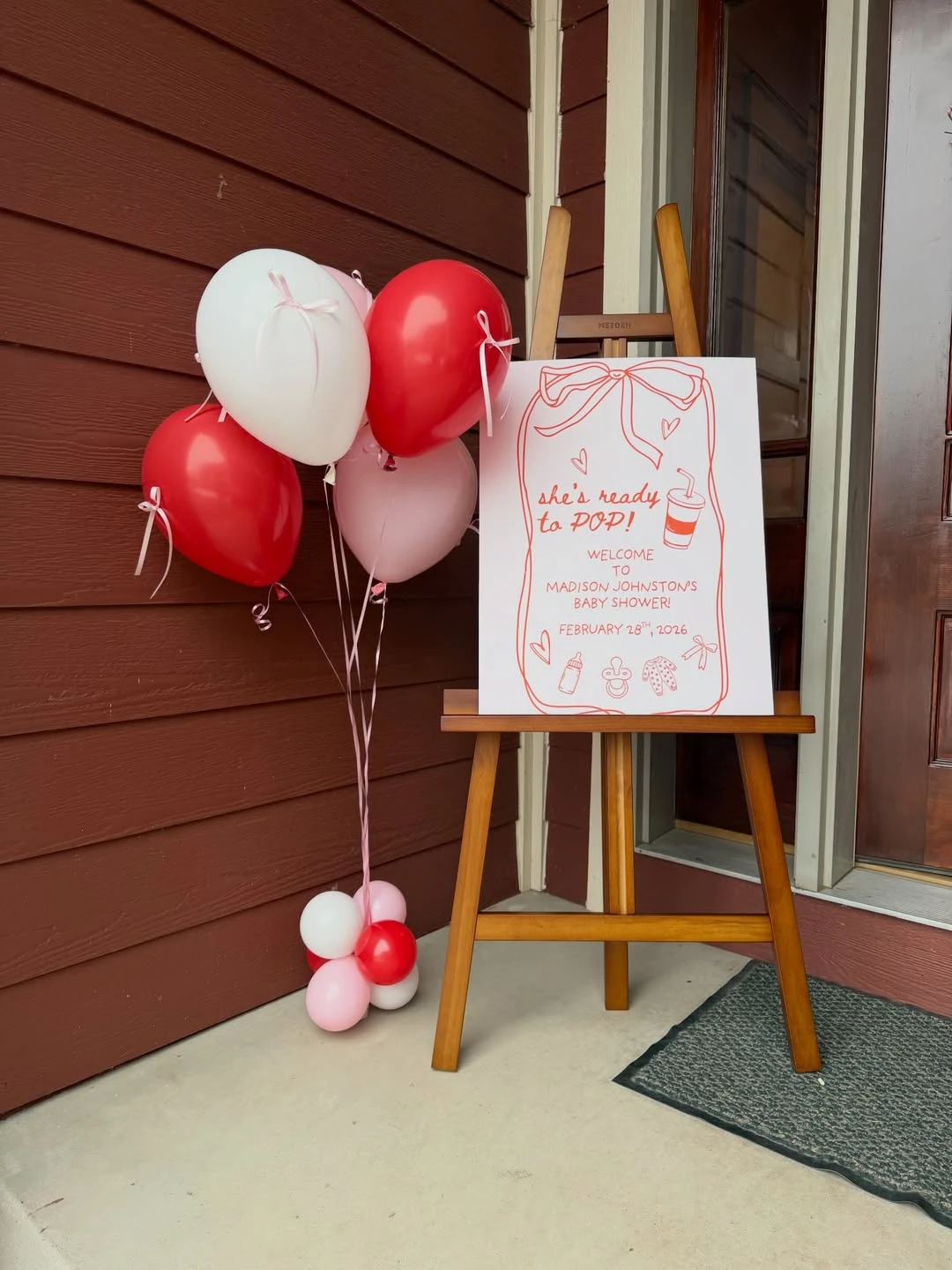 Line Art Welcome Station she s ready to pop baby shower