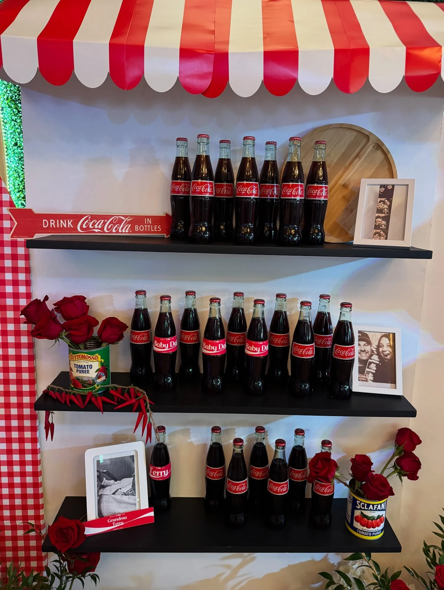 Floating Soda Bottle Display she s ready to pop baby shower