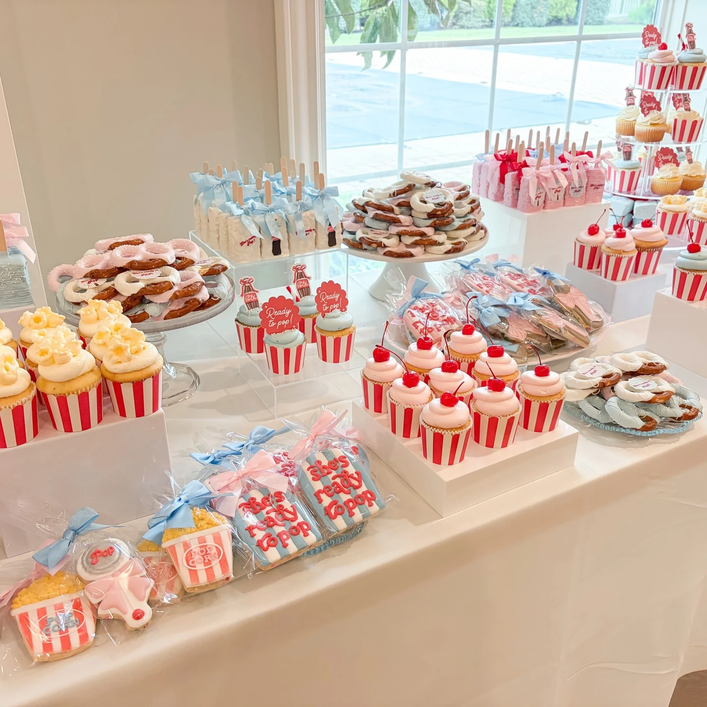 Tiered Buffet Organization she s ready to pop baby shower