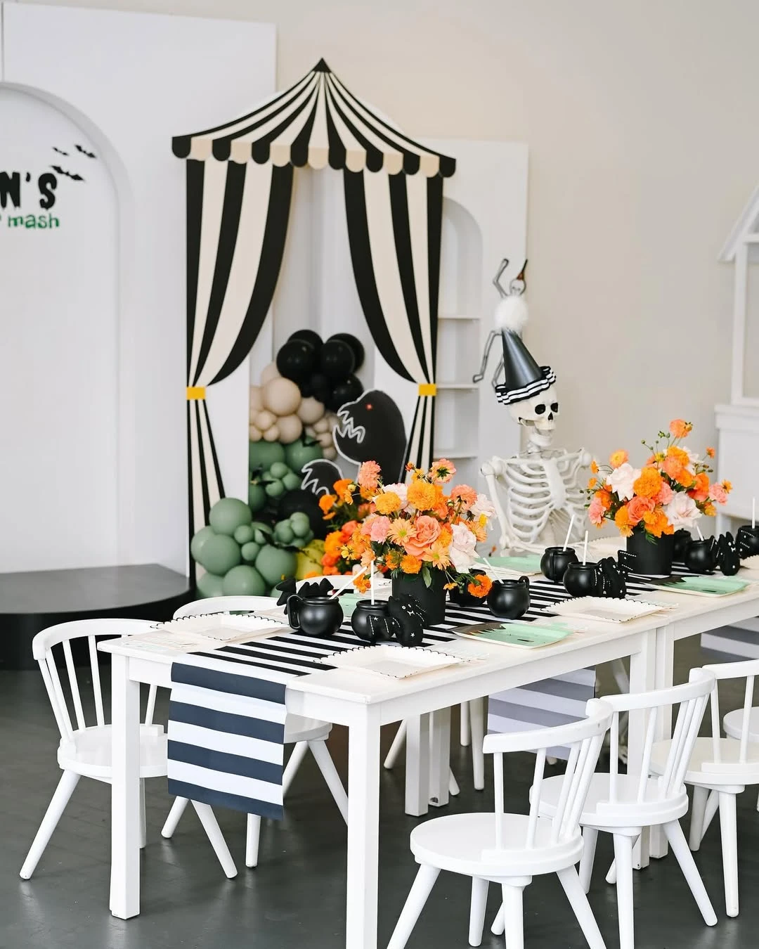 Graphic Striped Smash Station spooky one first birthday