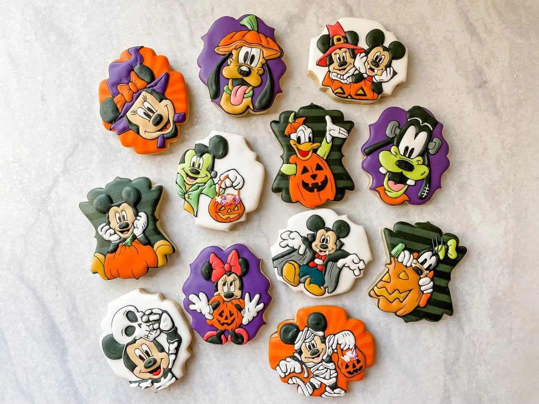 Character-Themed Icing Cookies spooky one first birthday