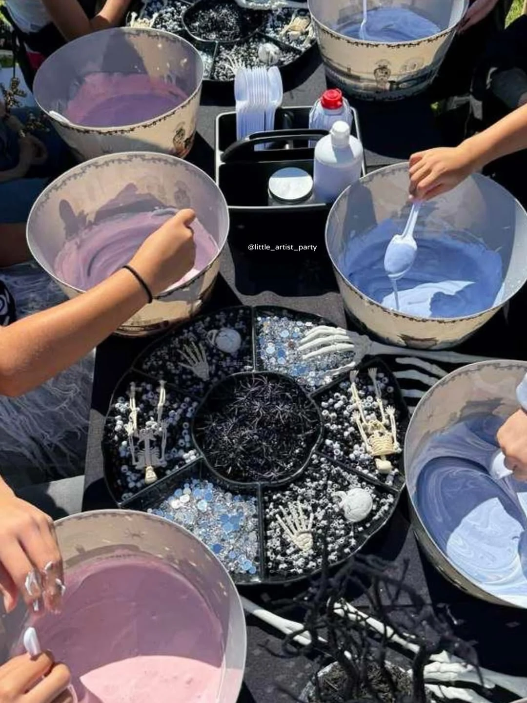 Spooky Sensory Slime Station spooky one first birthday