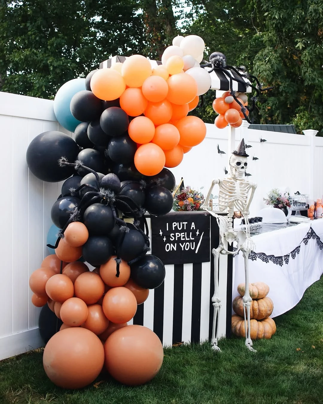 Friendly Ghost Backdrop Installations spooky one first birthday