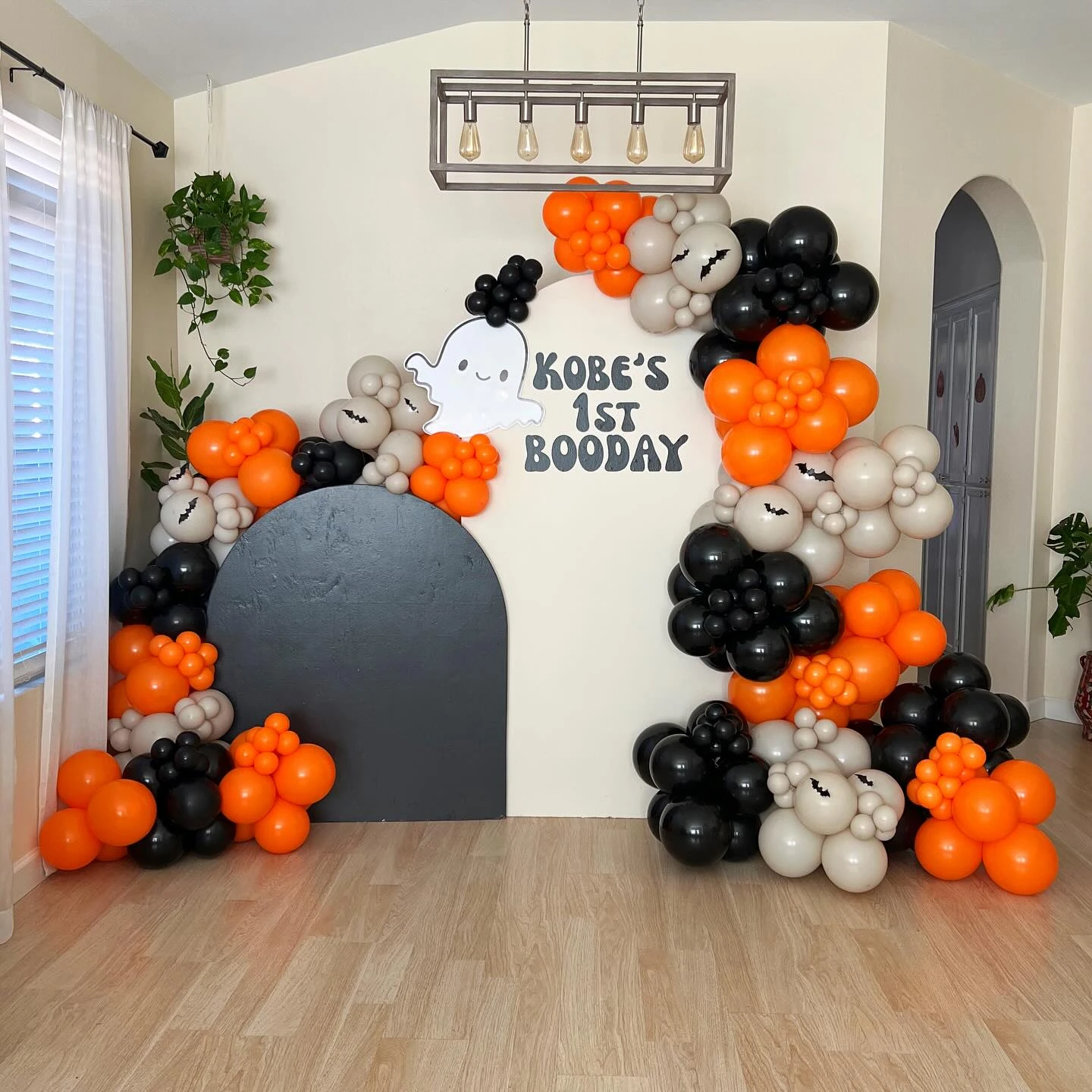 Layered Booday Arch Display spooky one first birthday