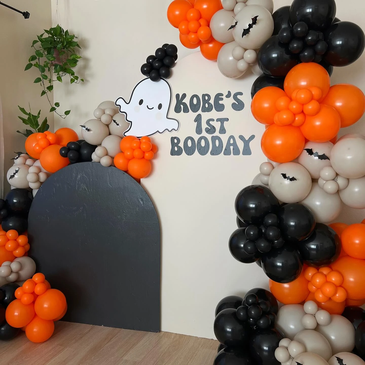 Layered Booday Arch Display spooky one first birthday