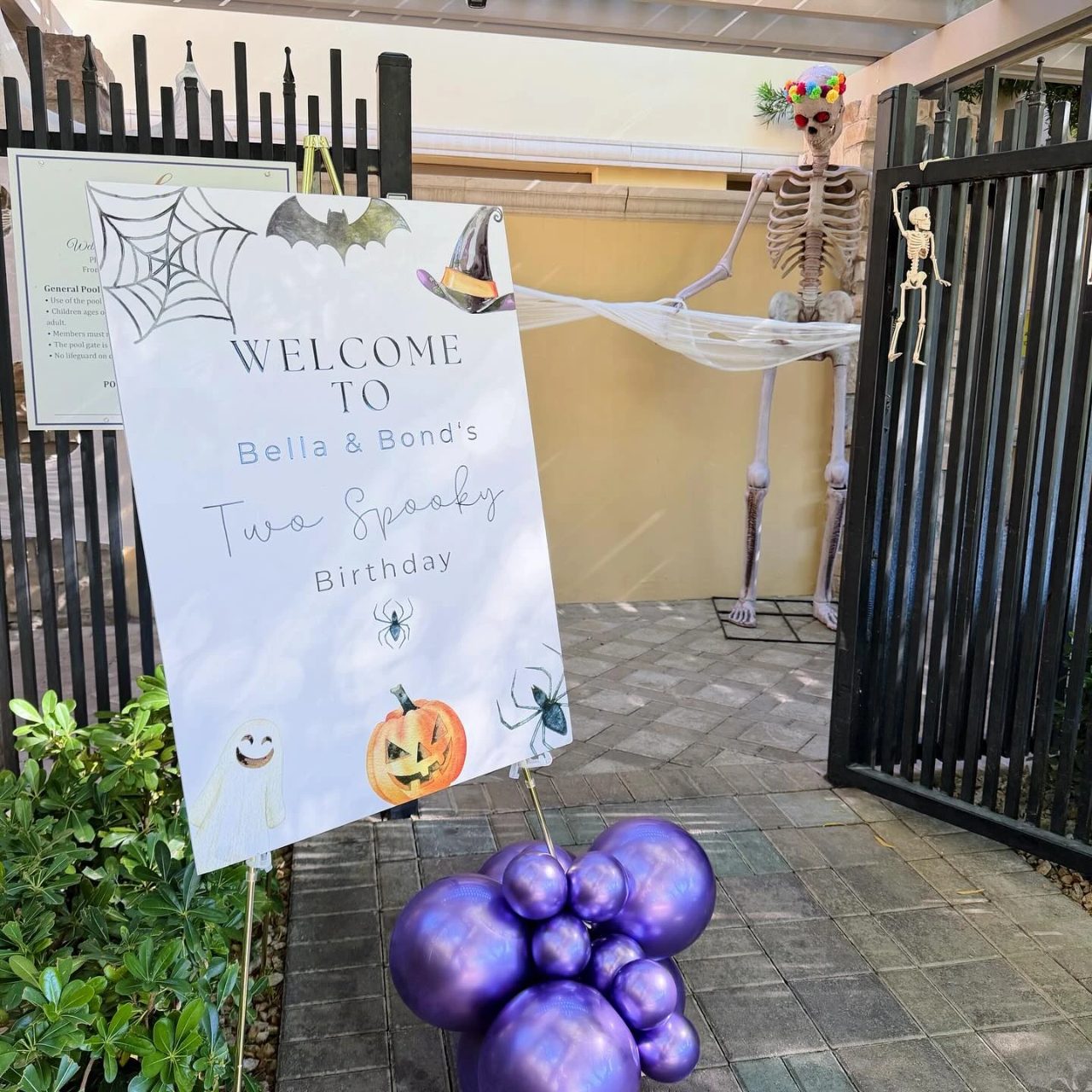 Illustrated Entryway Signage spooky one first birthday