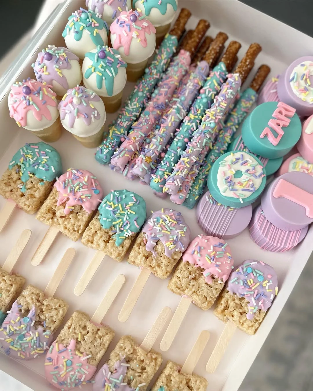 Pastel Handheld Dessert Assortment sweet one first birthday