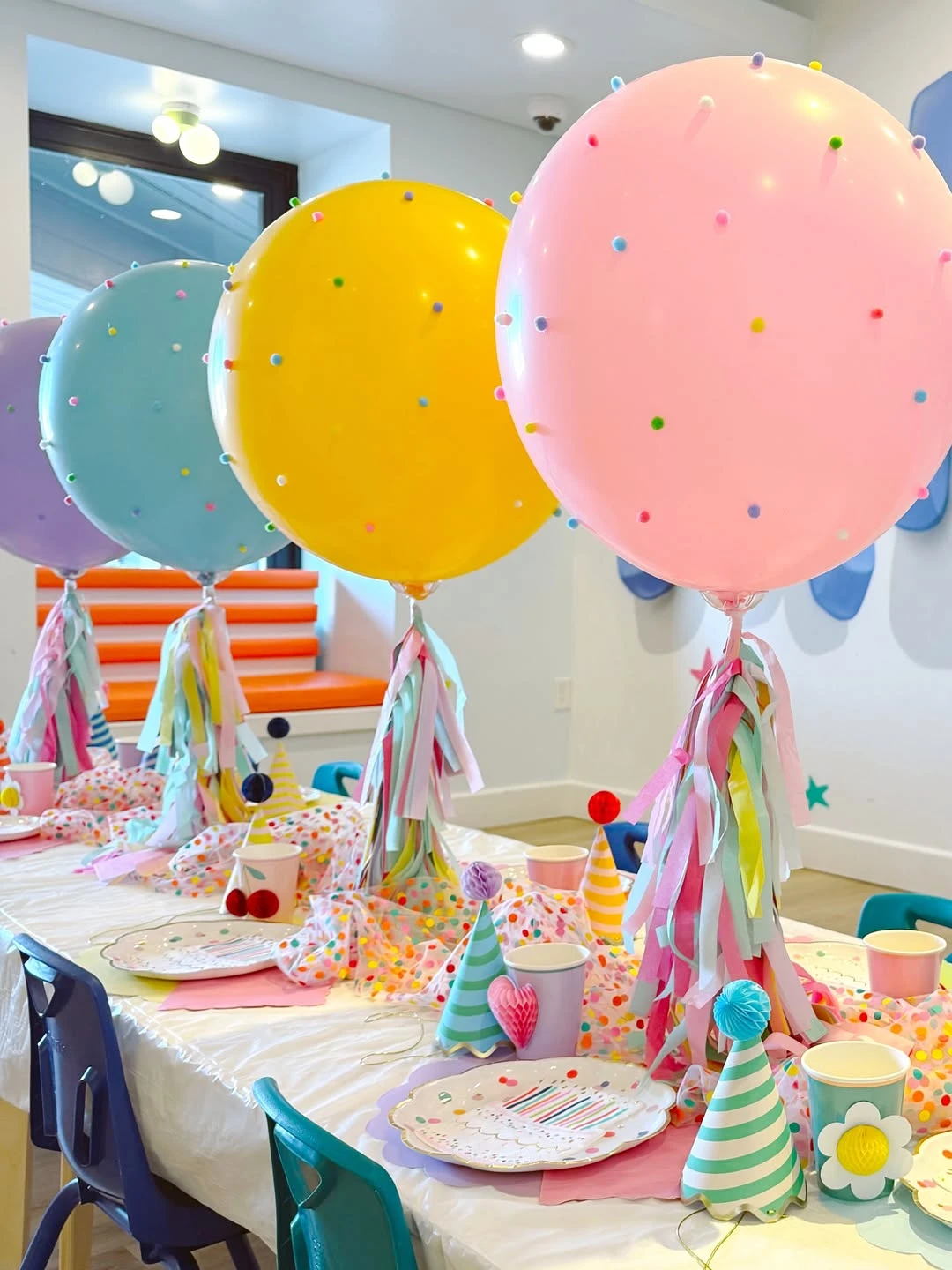 Giant Sprinkle Balloon Centerpieces sweet one first birthday