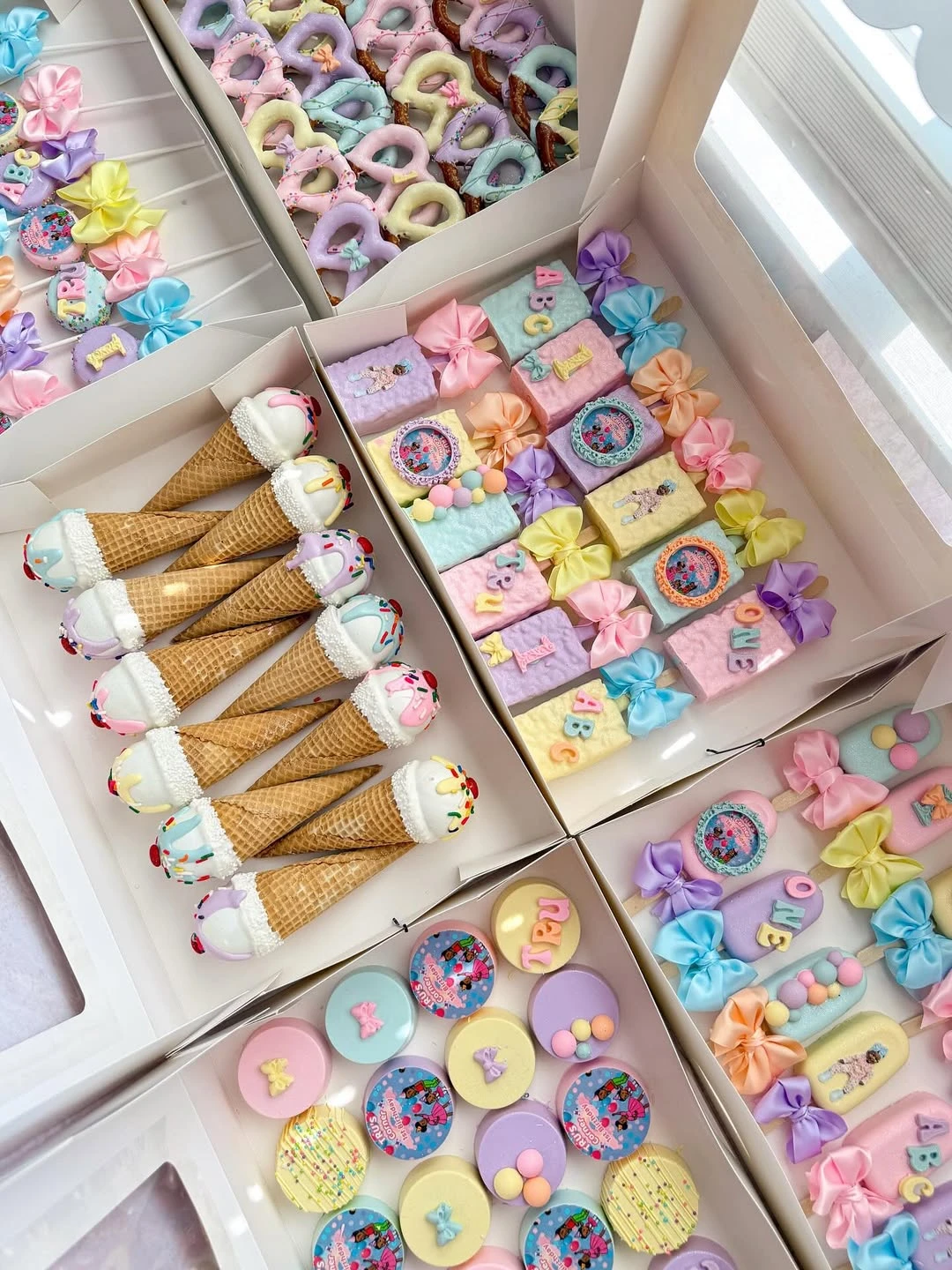 Bite-Sized Pastel Dessert Variety sweet one first birthday