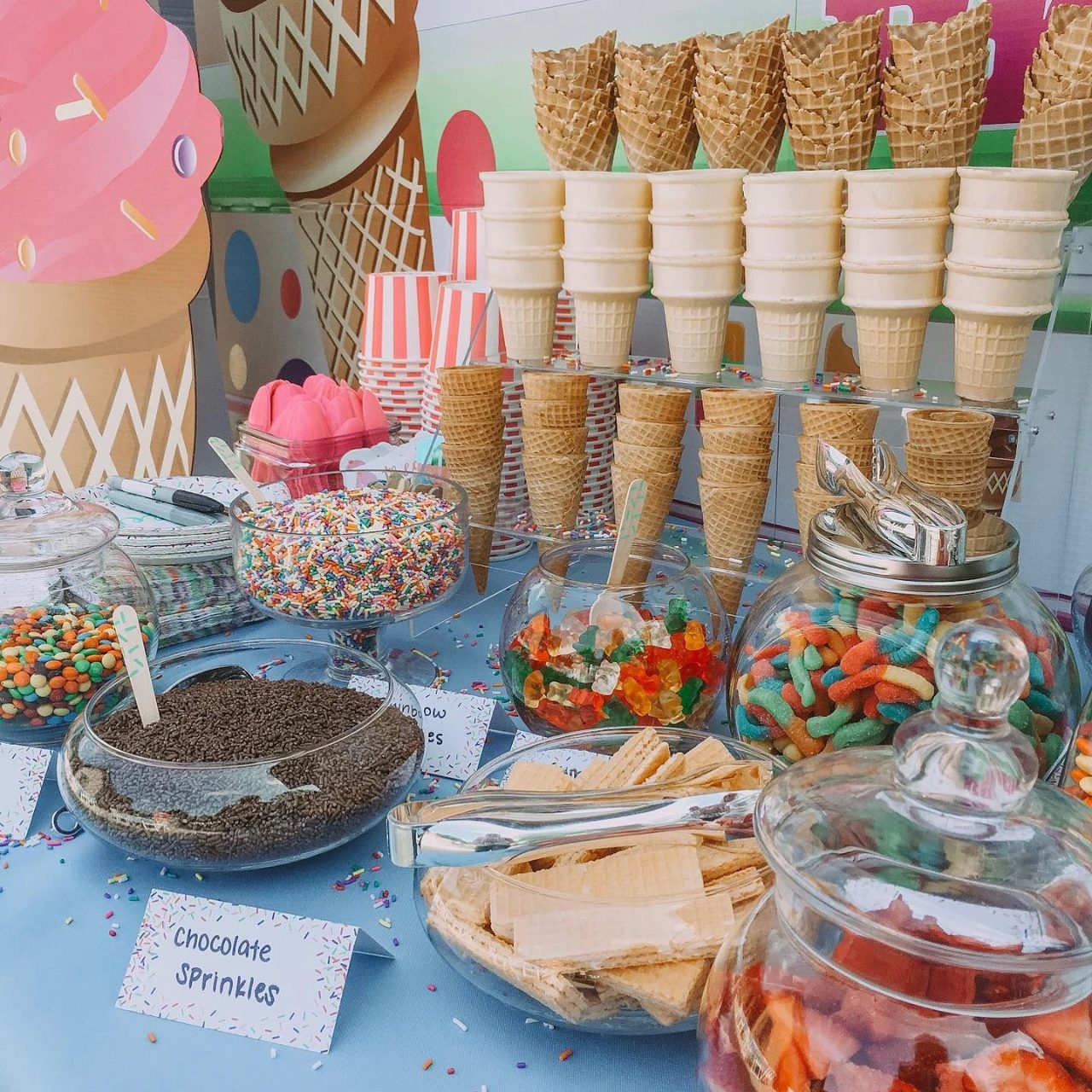 DIY Ice Cream Sundae Station sweet one first birthday