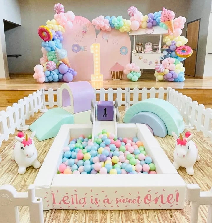 Pastel Dessert Play Arena sweet one first birthday