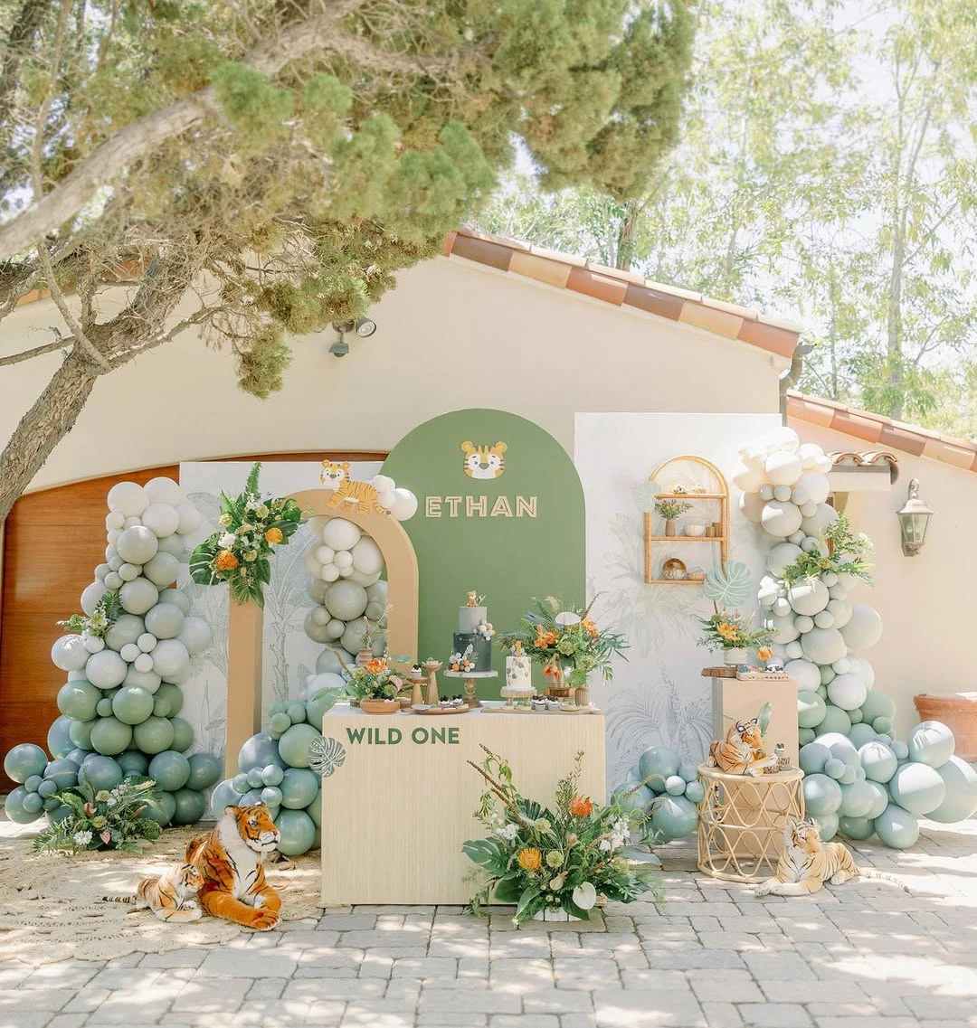 Layered Earth-Toned Arches wild one birthday party boys