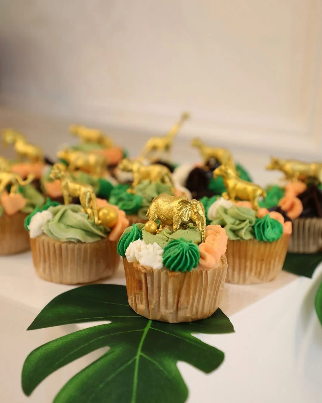Metallic Animal Cupcake Accents wild one birthday party boys