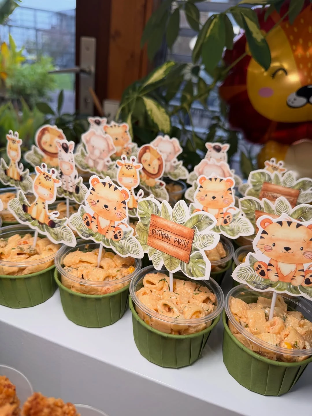 Individualized Safari Snack Cups wild one birthday party boys