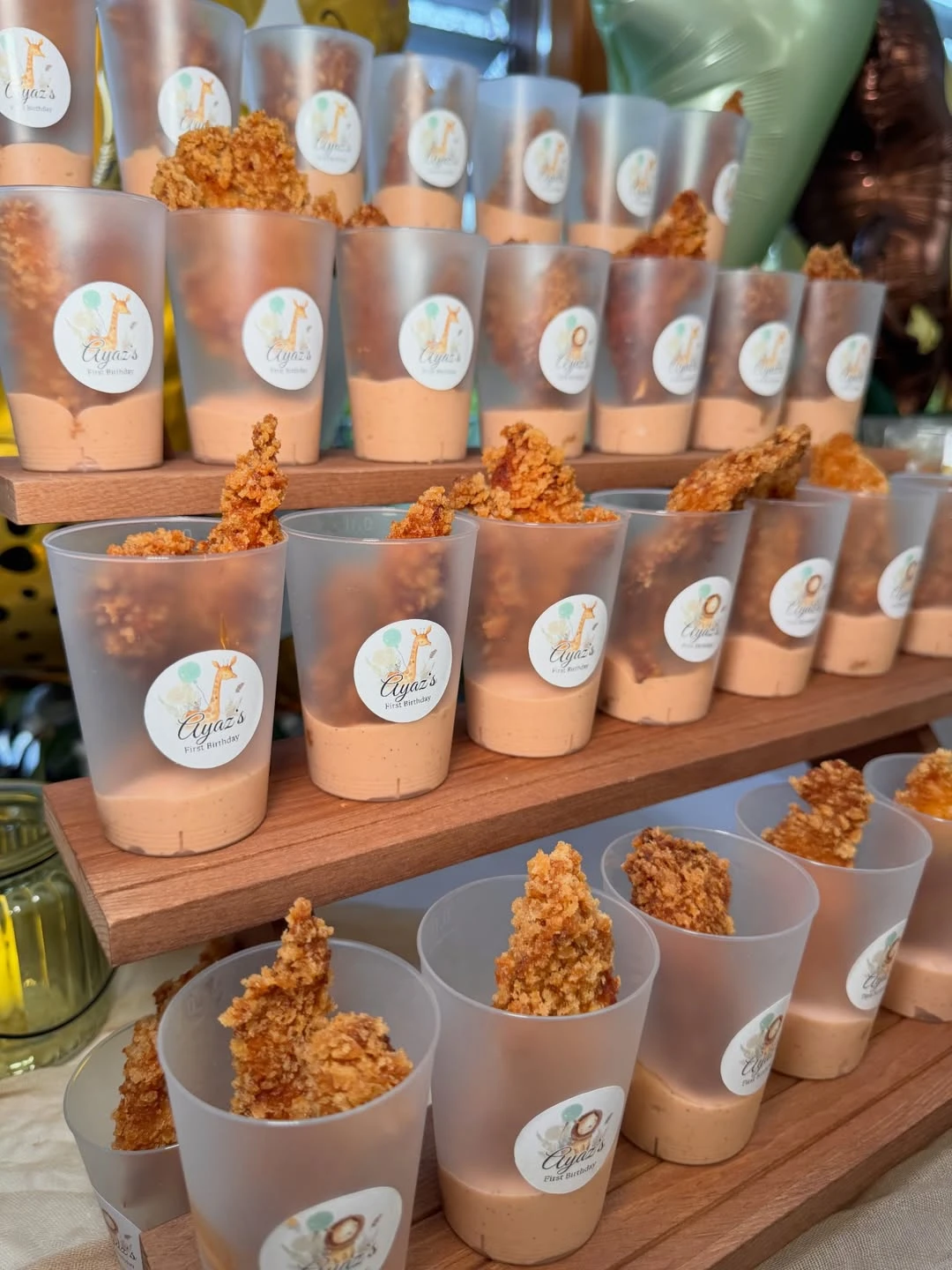 Individualized Safari Snack Cups wild one birthday party boys