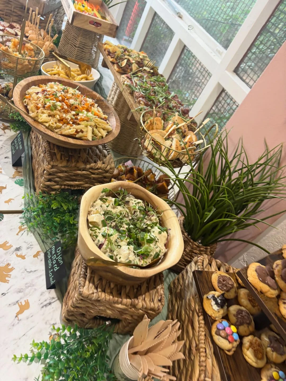 Woven Riser Buffet Display wild one birthday party boys