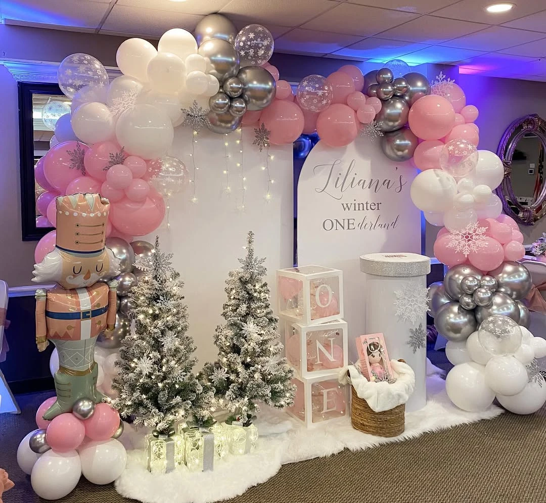 Mixed Texture Photo Backdrop winter onederland party