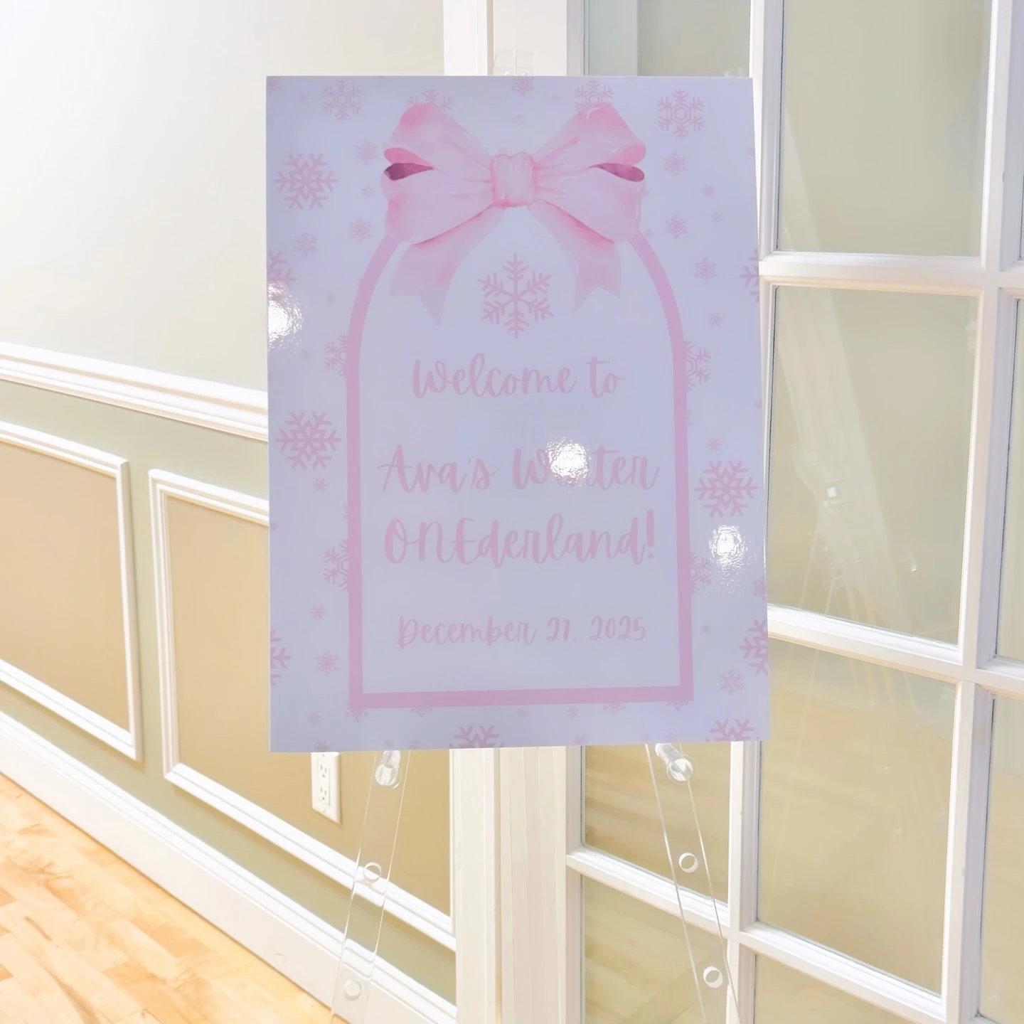 Customized Winter Welcome Sign winter onederland party