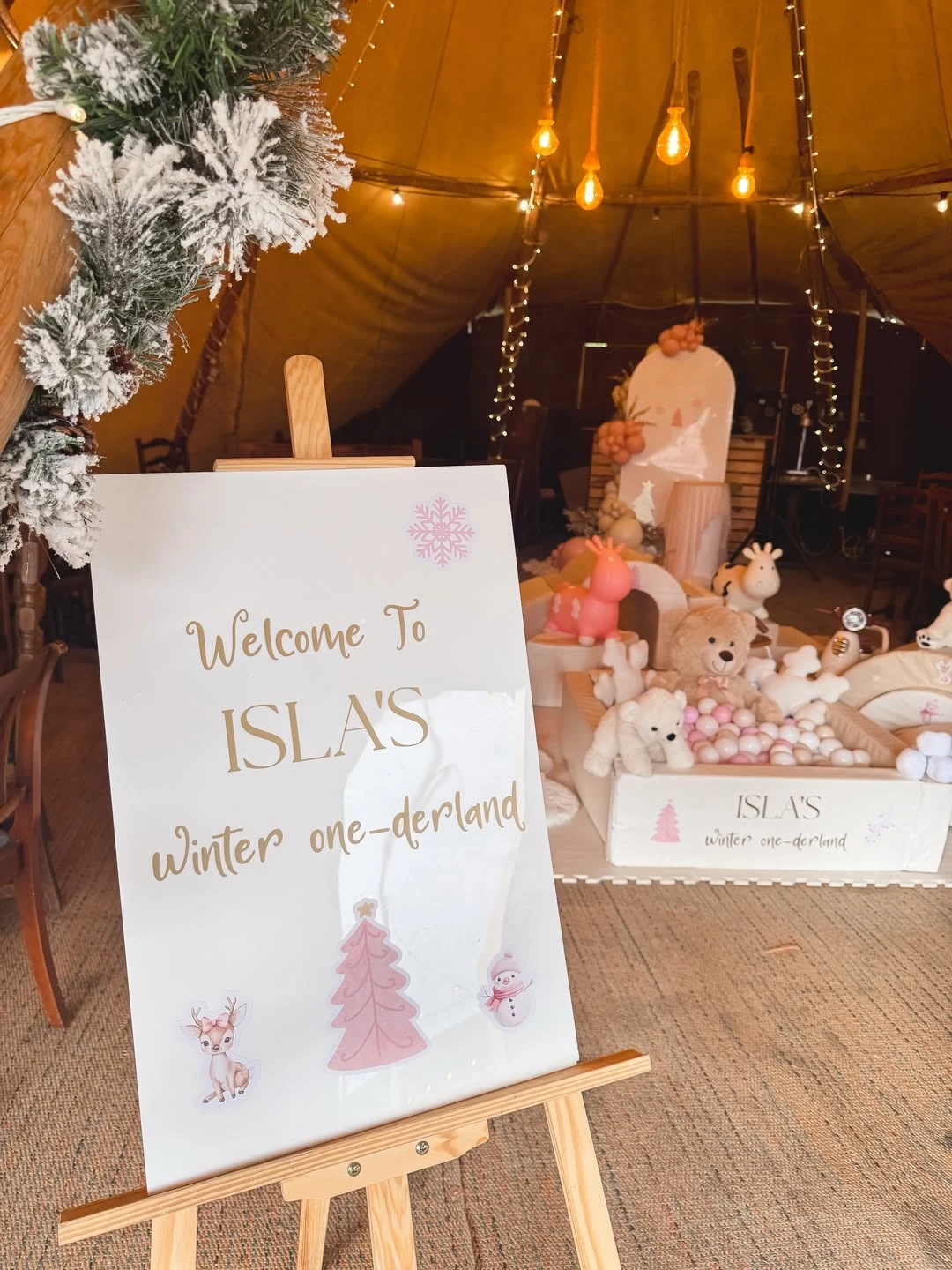 Cozy Indoor Snow Pit winter onederland party