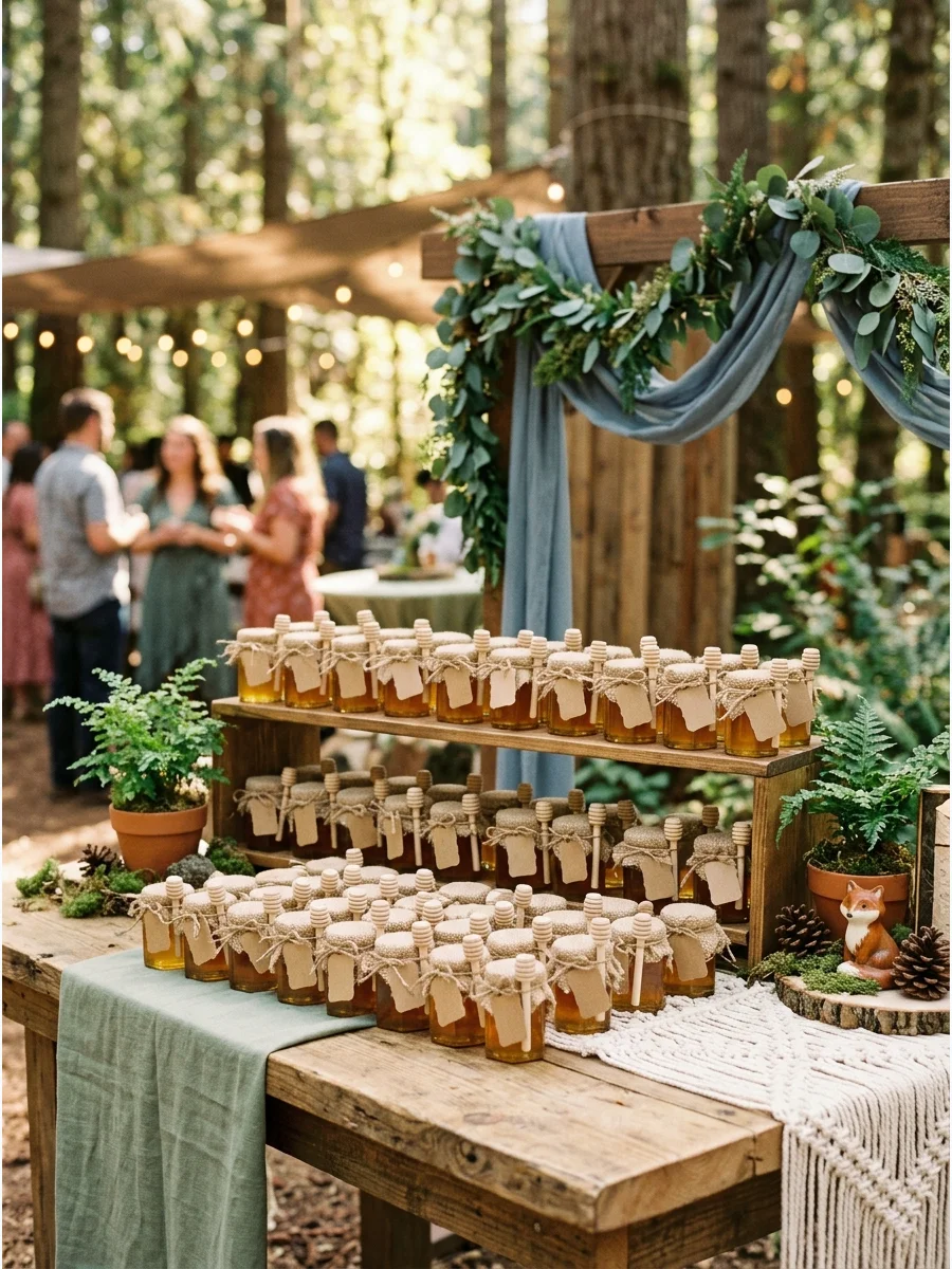 Mini Forest Honey Jars woodland baby shower