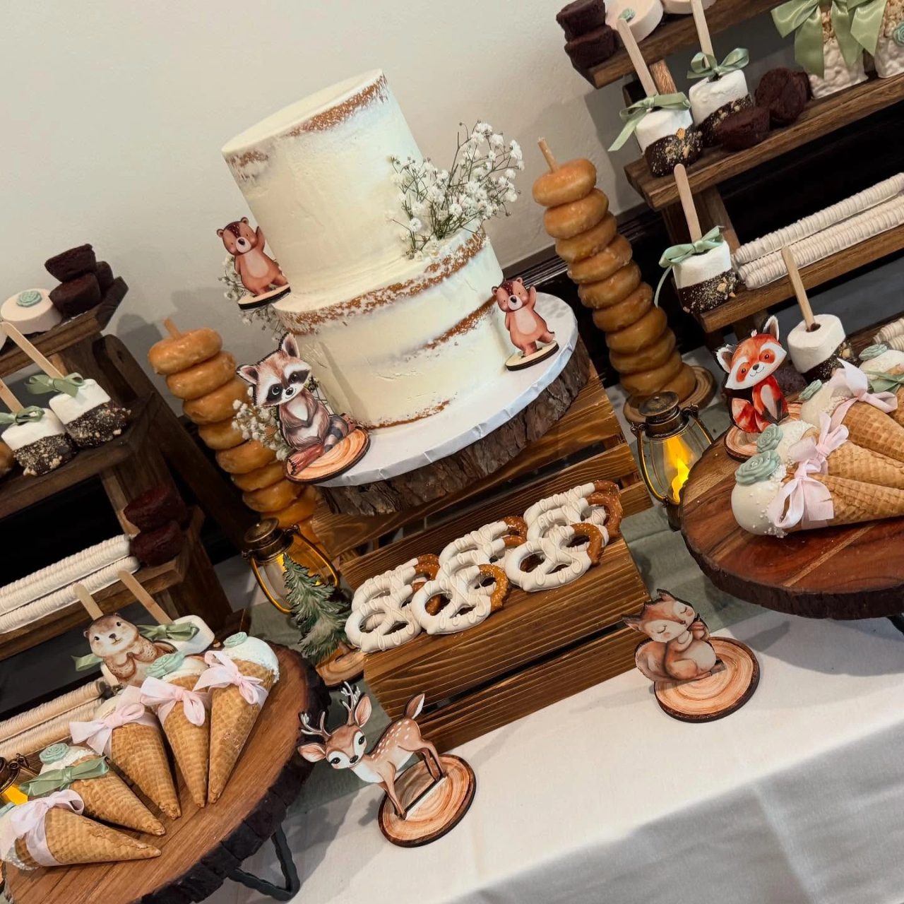 Multi-Level Forest Dessert Landscape woodland baby shower