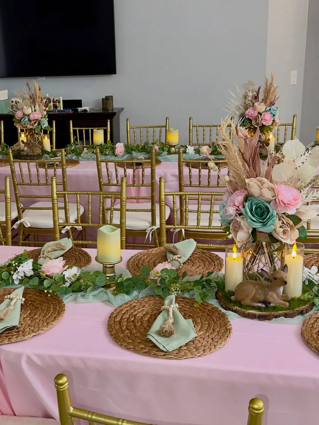 Woven Jute Place Mats woodland baby shower
