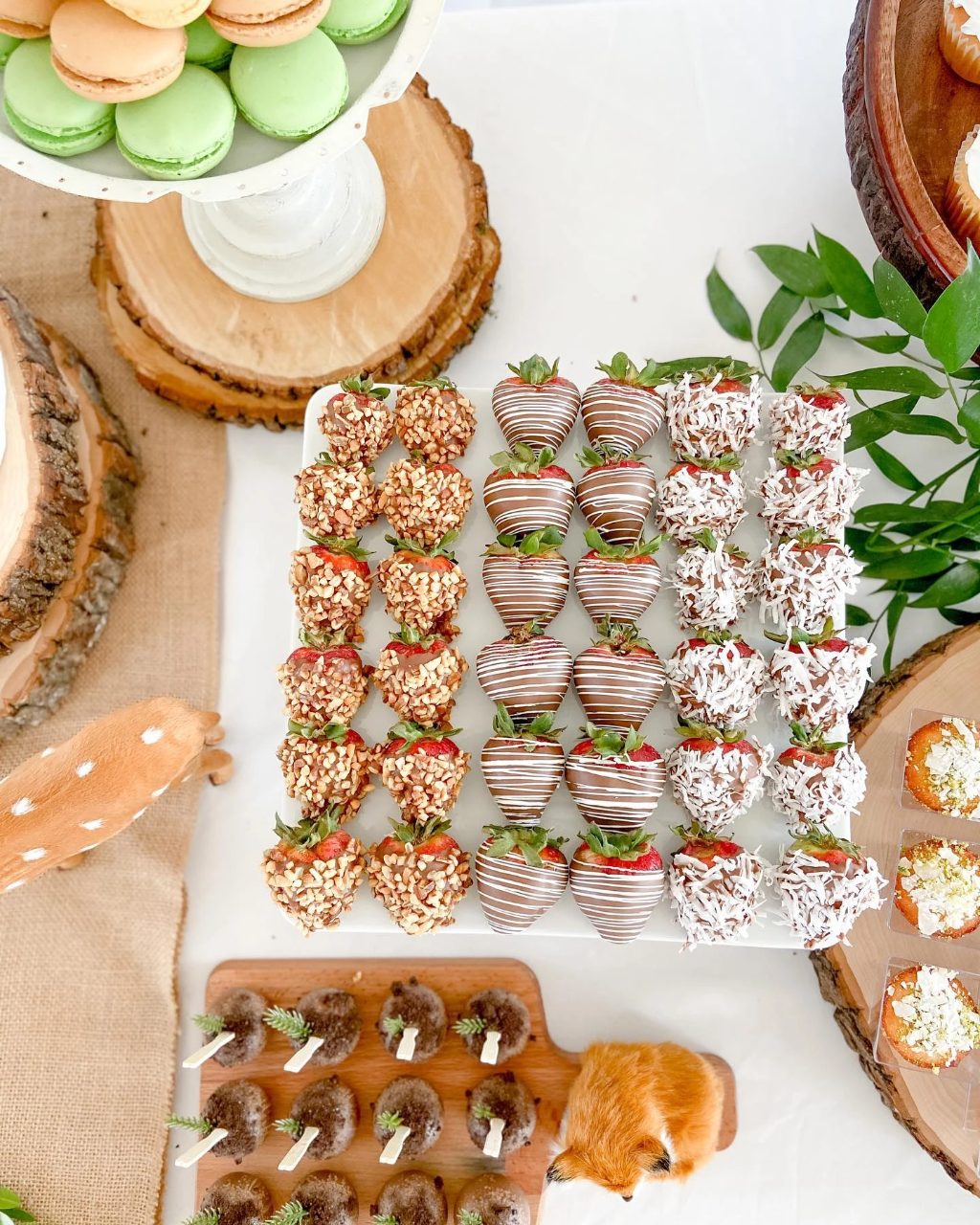 Textured Forest Berry Platter woodland baby shower