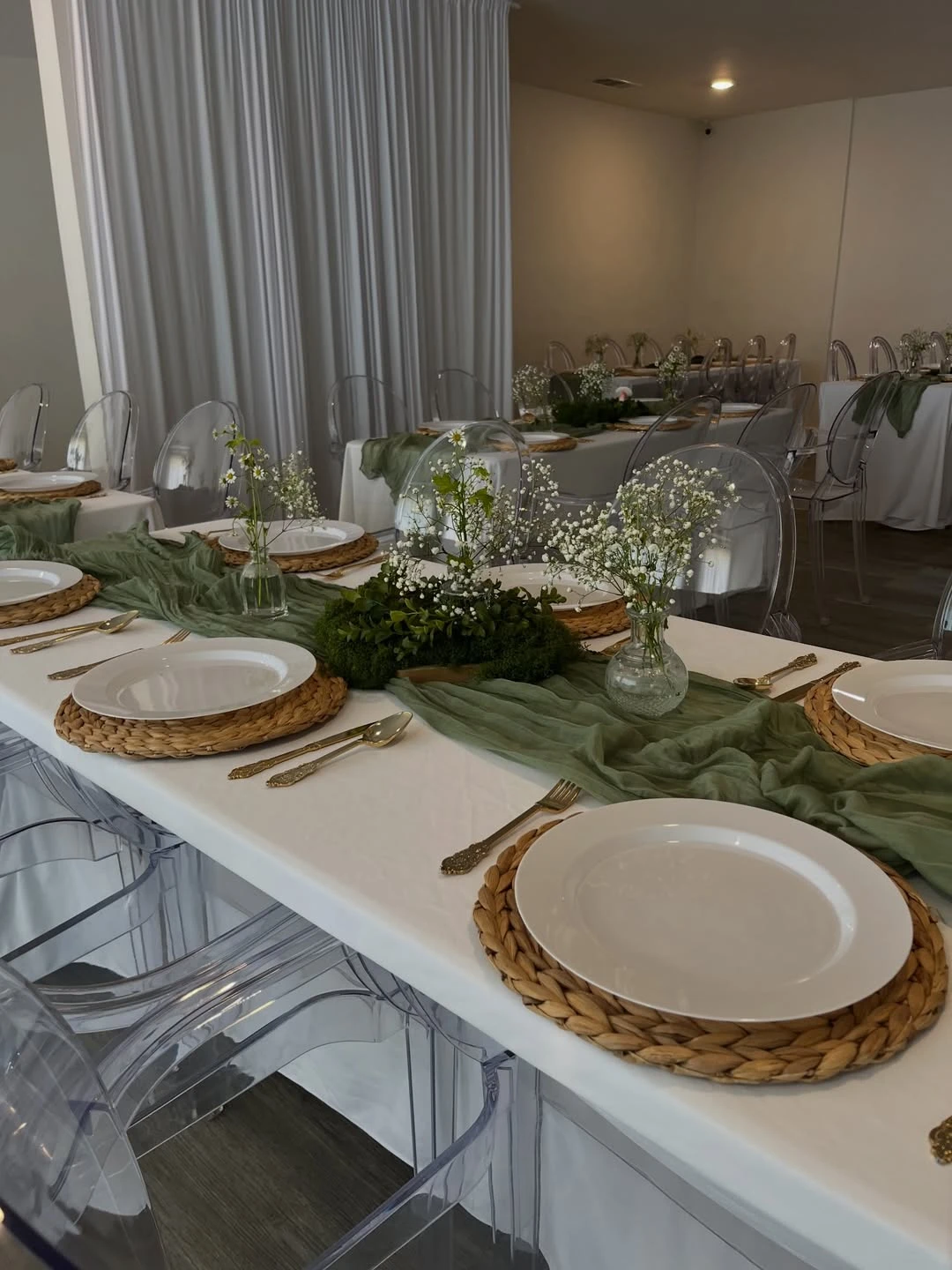Earthy Gauze Table Runners woodland baby shower