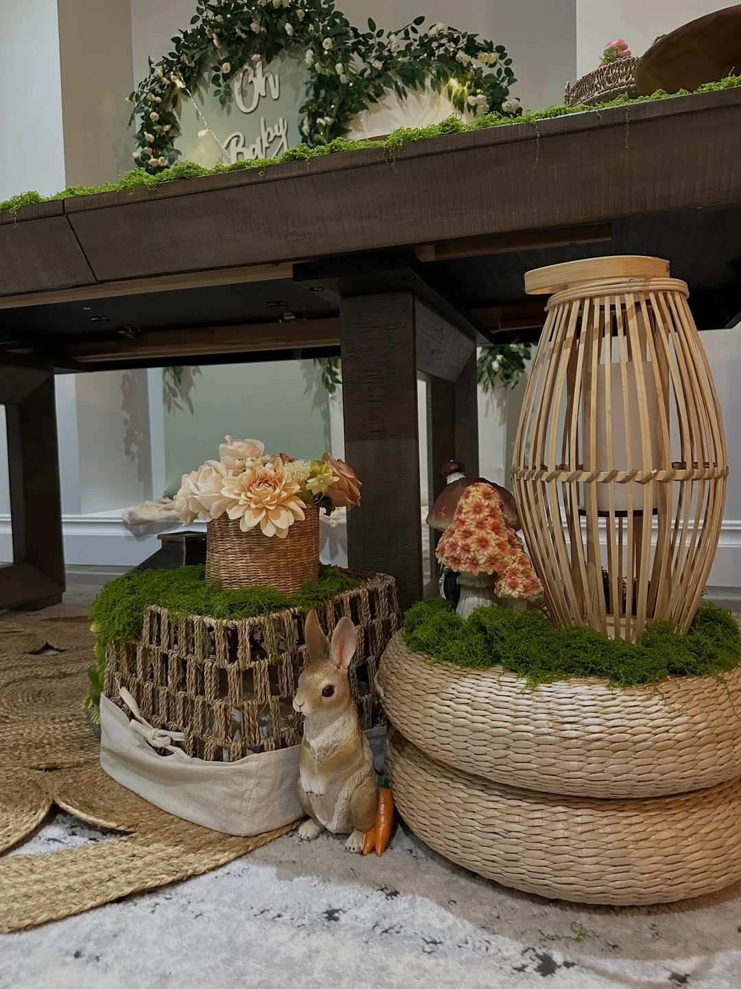 Woven Entrance Accents woodland baby shower