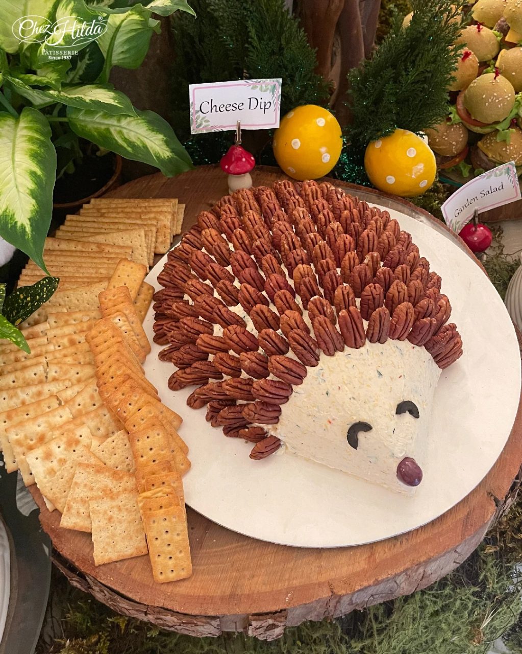 Hedgehog Savory Cheese Ball woodland baby shower