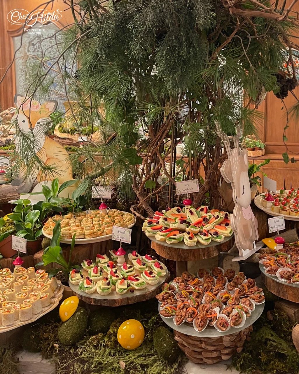 Pine Branch Table Trees woodland baby shower