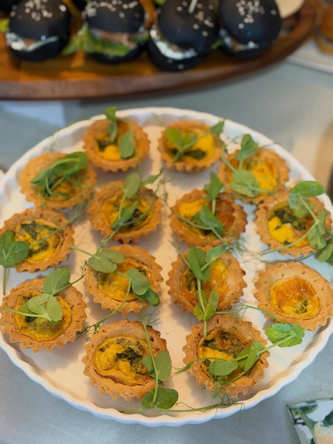 Sprouted Microgreen Savory Tarts woodland baby shower