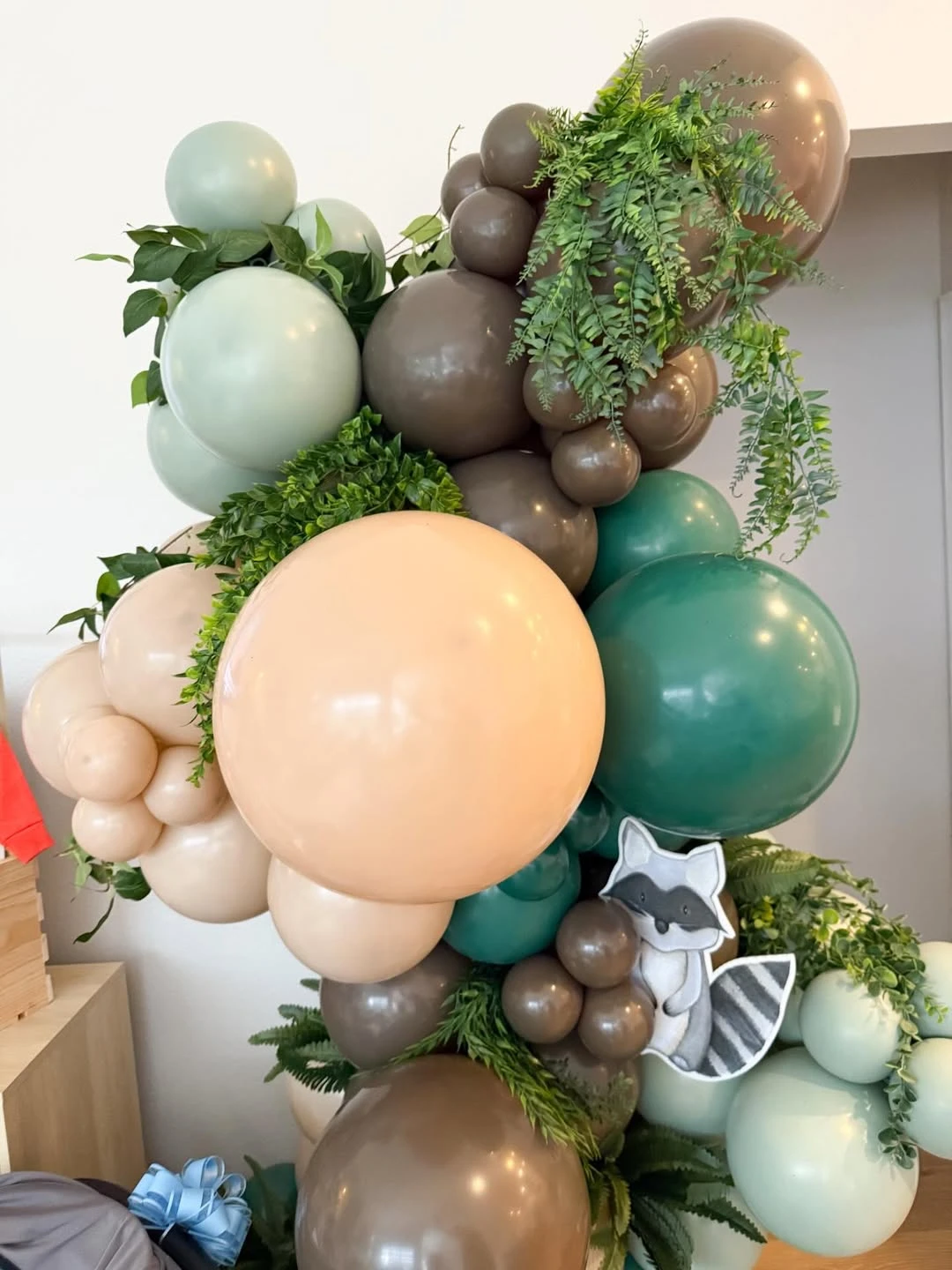 Mossy Backdrop with Fauna woodland baby shower