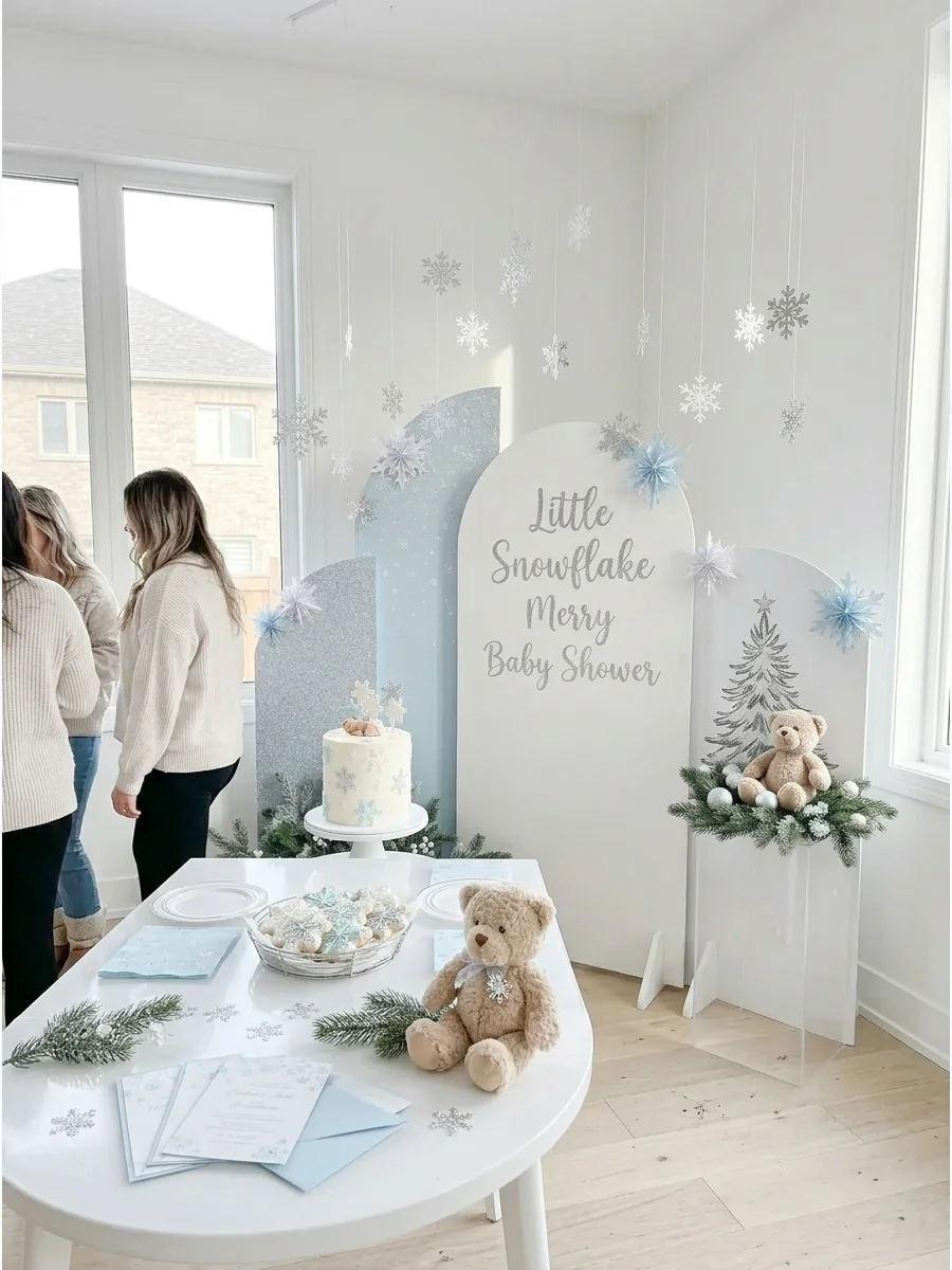 Little Snowflake Merry Baby Shower support view 1