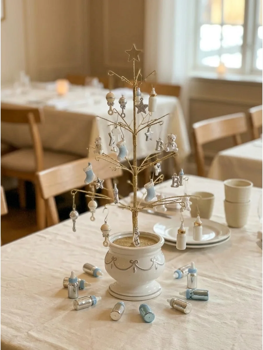 Merry Little Baby Ornament Tree support view 1